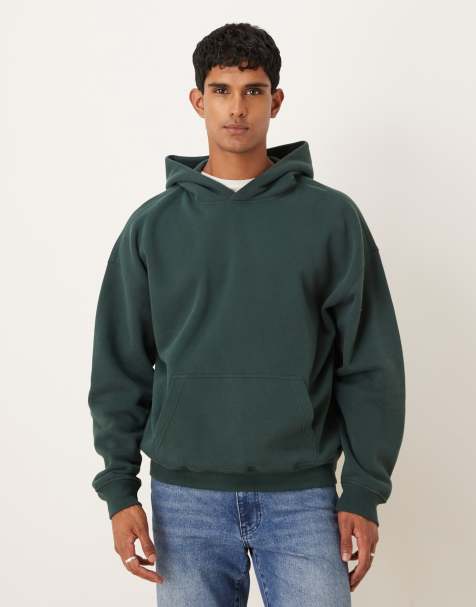 Abercrombie & Fitch essential front pocket hoodie in green - view 1
