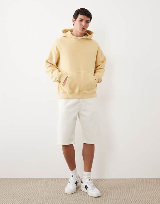 Abercrombie & Fitch essential front pocket hoodie in yellow, 2 of 5