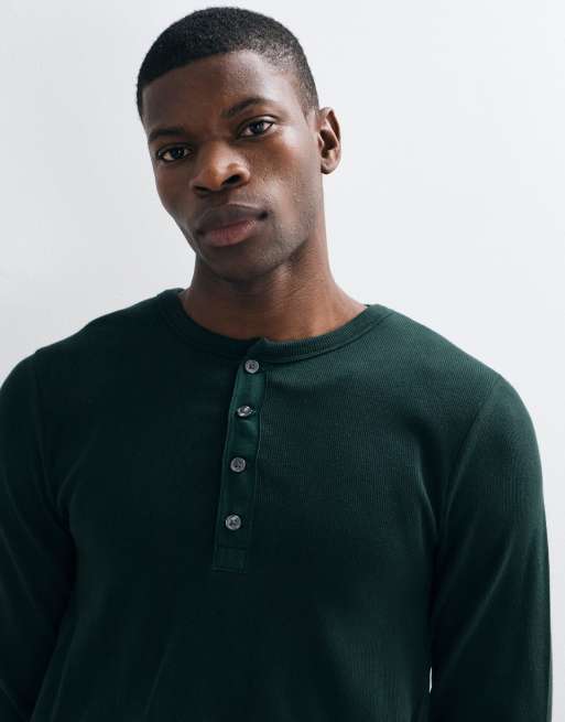 Abercrombie & Fitch essential geripptes Henley-Top, 4 von 5