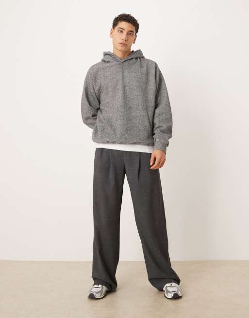 Abercrombie & Fitch – Essential – Grå, fiskbensmönstrad huvtröja, 2 av 5