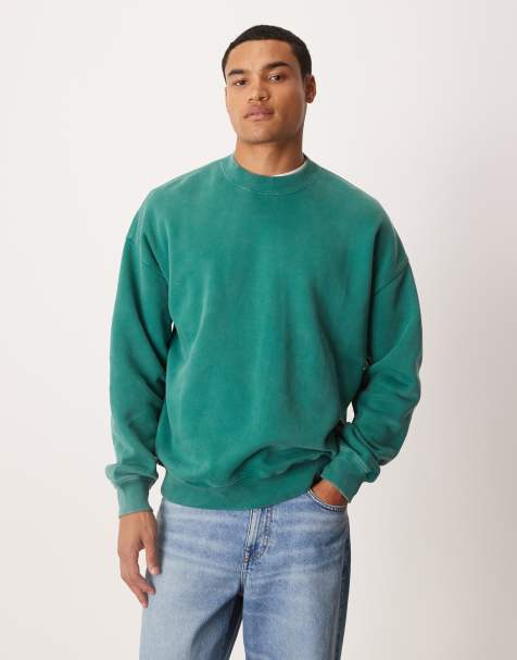 Abercrombie & Fitch - Essential - Grøn sweatshirt med rund hals - view 1