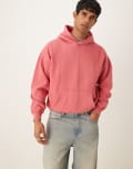 [Abercrombie & Fitch] Abercrombie & Fitch essential hoodie in acid wash berry-Red XS Berry