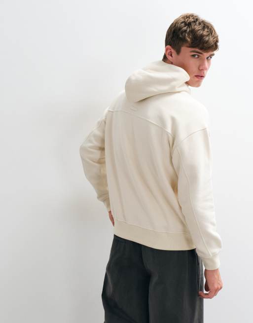 Abercrombie & Fitch essential hoodie in crème, 5 van 5