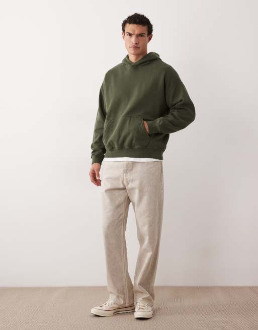 Abercrombie & Fitch essential hoodie in green, 2 of 5