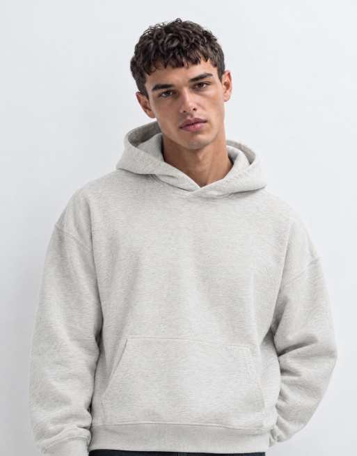 Abercrombie & Fitch essential hoodie in lichtgrijs, 6 van 8