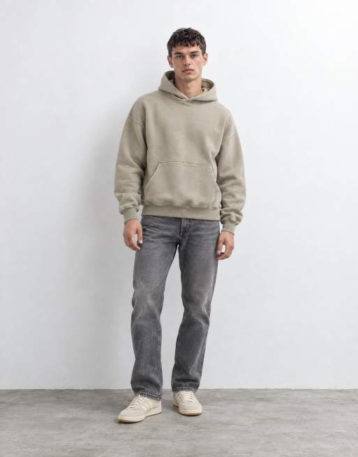 Abercrombie & Fitch essential hoodie in washed taupe, 7 of 10