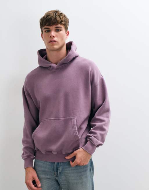 Abercrombie & Fitch essential hættetrøje i vasket lilla, 2 af 5