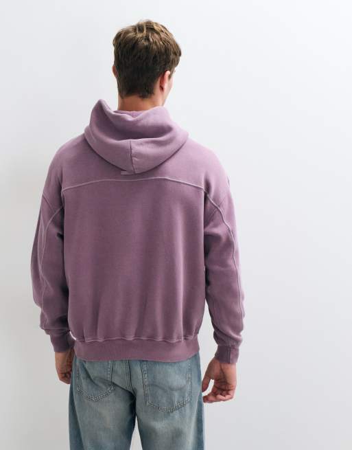 Abercrombie & Fitch essential huvtröja i urtvättad lila, 5 av 5