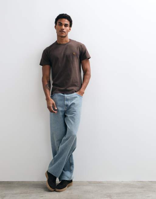 Abercrombie & Fitch essential icon logo t-shirt i brun, 4 av 5