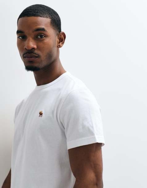 Abercrombie & Fitch Essential Icon Logo-T-Shirt in Weiß - view 1
