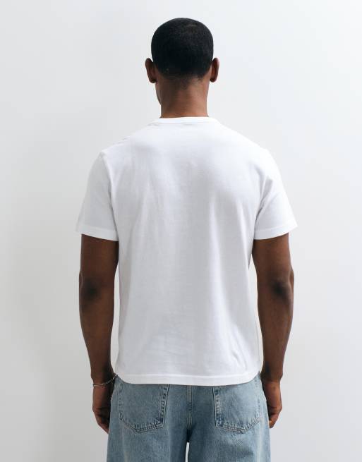 Abercrombie & Fitch essential icon logo t-shirt in white, 5 of 5