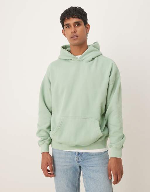 Abercrombie & Fitch – Essential – Jasnozielona bluza z kapturem i kieszenią z przodu