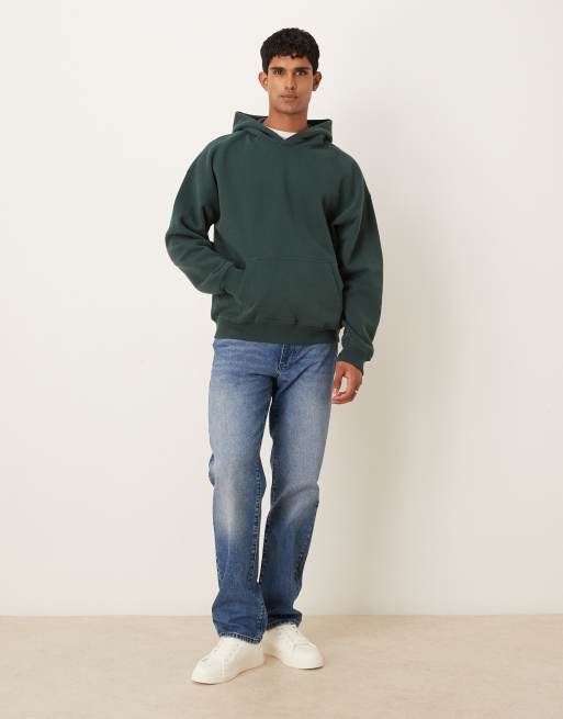 Abercrombie & Fitch – Essential – Kapuzenpullover in Grün mit Fronttasche, 2 von 5