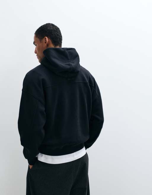 Abercrombie & Fitch essential Kapuzenpullover in Schwarz, 5 von 5