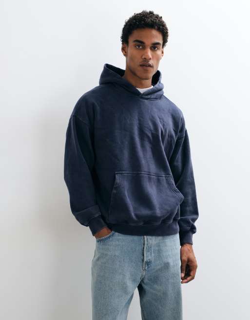 Abercrombie & Fitch Essential-Kapuzenpullover in verwaschenem Blau, 4 von 5