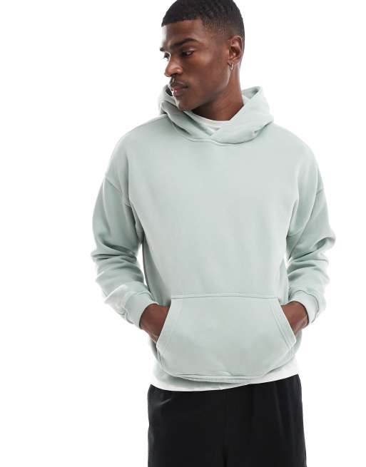 Abercrombie & Fitch – Essential  – Ljusgrön, solblekt hoodie