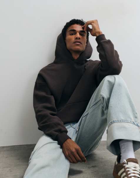 Abercrombie & Fitch Essential oversized hoodie in brown - view 1