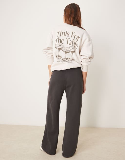 Abercrombie & Fitch - Essential - Pantalon de jogging ample à taille mi-haute - Gris anthracite, 4 de 5
