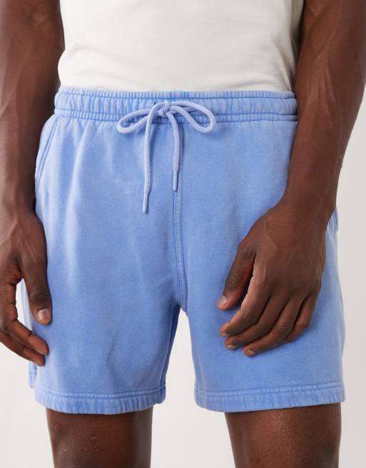 Abercrombie & Fitch - Essential - Pantaloncini in jersey azzurro, 4 di 5