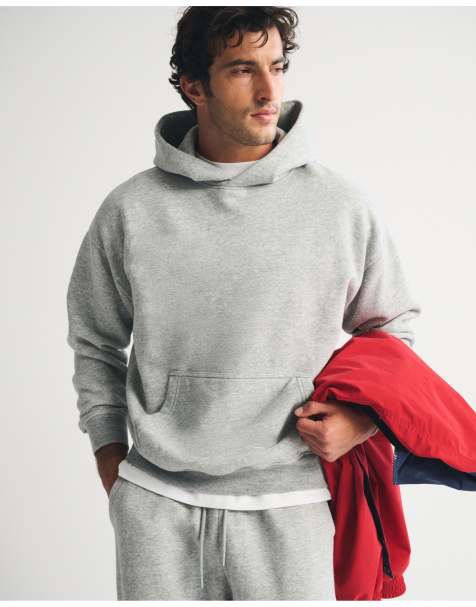 Abercrombie & Fitch Essential popover 2.0 hoodie in dark heather gray - view 1