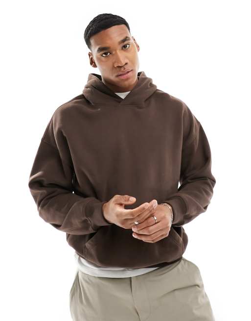 Abercrombie & Fitch essential relaxed fit hoodie in brown