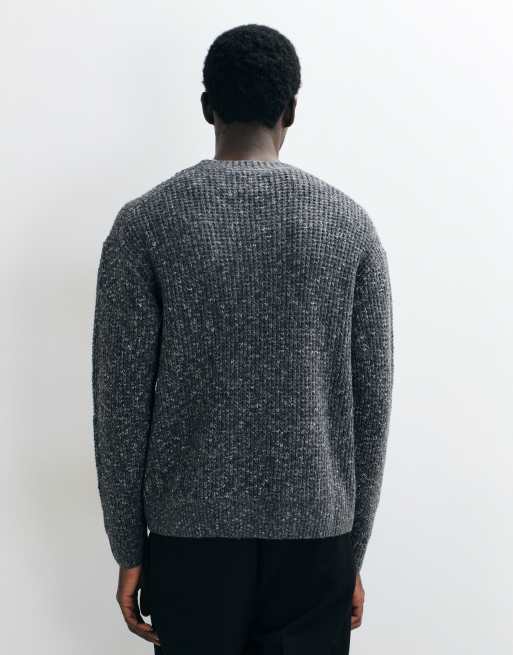 Abercrombie & Fitch essential Strickpullover mit Rundhalsausschnitt in Hellgrau, 5 von 5