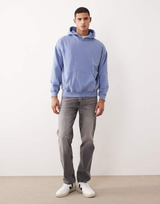 Abercrombie & Fitch - Essential - Sweat à capuche avec poche devant - Bleu, 2 de 5
