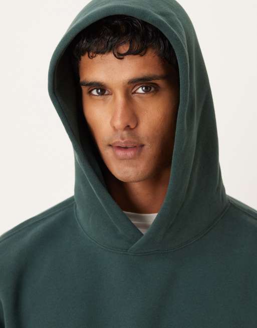 Abercrombie & Fitch - Essential - Sweat à capuche avec poche devant - Vert, 5 de 5