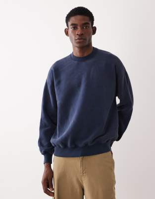 Abercrombie & Fitch Essential Sweatshirt In Navy