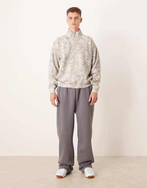 Abercrombie & Fitch - Essential - Sweatshirt met korte rits in licht camo, 2 van 4