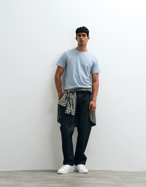 Abercrombie & Fitch essential t-shirt in washed light blue, 3 of 5