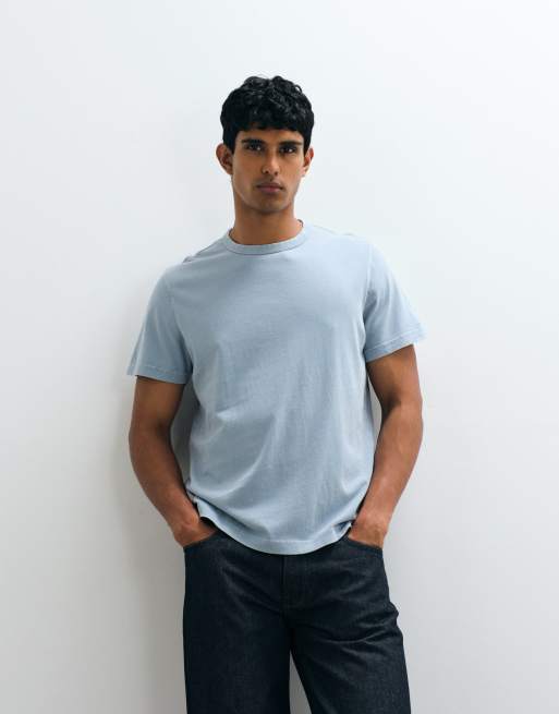Abercrombie & Fitch essential t-shirt in washed light blue, 5 of 5