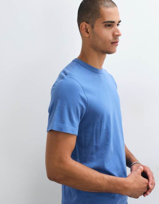 Abercrombie & Fitch essential t-shirt mellanblå, 5 av 5