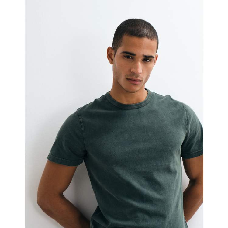 廃盤新品未使用Abercrombie & Fitch GREEN Abercrombie & Fitch essential t-shirt washed green | ASOS