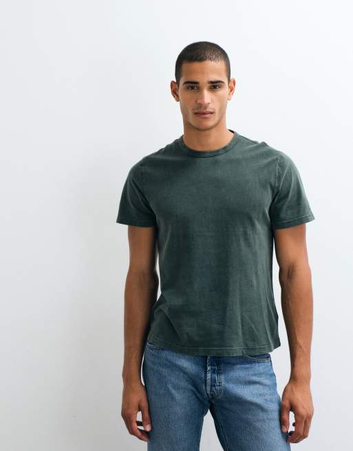 Abercrombie & Fitch essential t-shirt washed green, 5 of 5