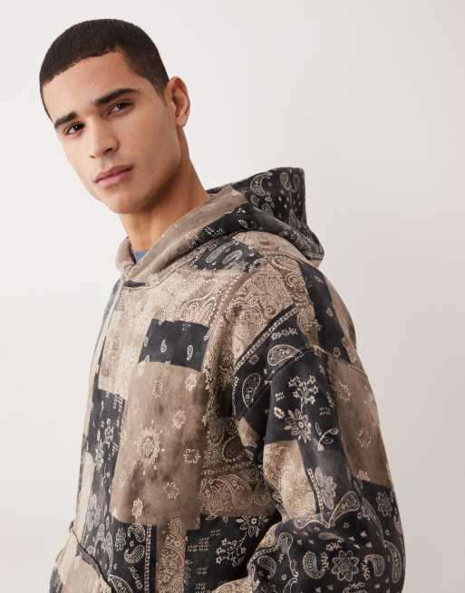 Abercrombie & Fitch essential tile graphic hoodie in brown, 4 of 5