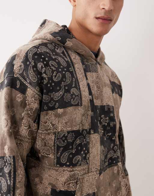Abercrombie & Fitch essential tile graphic hoodie in brown, 5 of 5