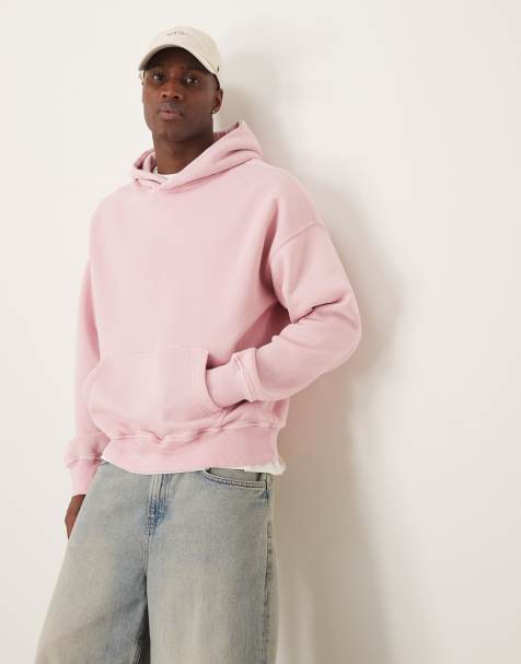 Abercrombie & Fitch – Essentials – Bluza z kapturem w spranym różowym kolorze - view 1