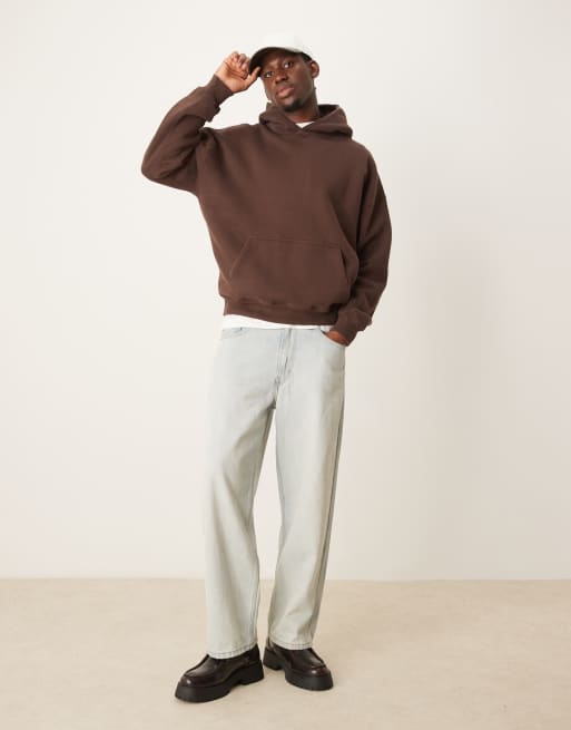 Abercrombie & Fitch Essentials – Brązowa bluza z kapturem, 4 z 4