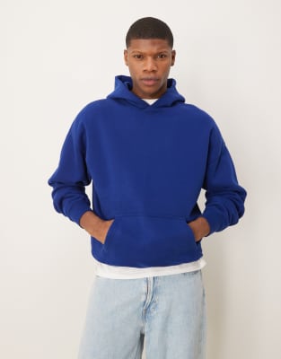 Abercrombie & Fitch Essentials Hoodie In Blue