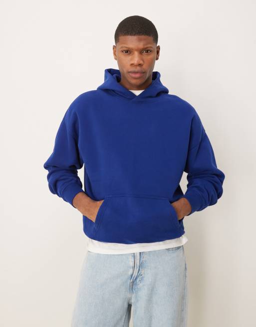 Abercrombie & Fitch essentials hoodie in washed blue