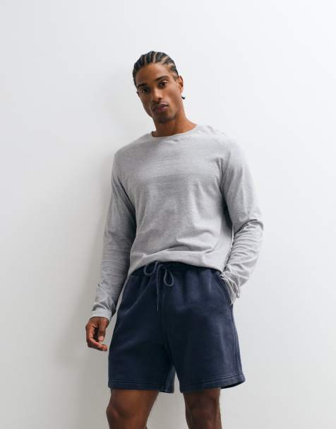 Abercrombie & Fitch essentiella jerseyshorts i tvättad marinblå - view 1