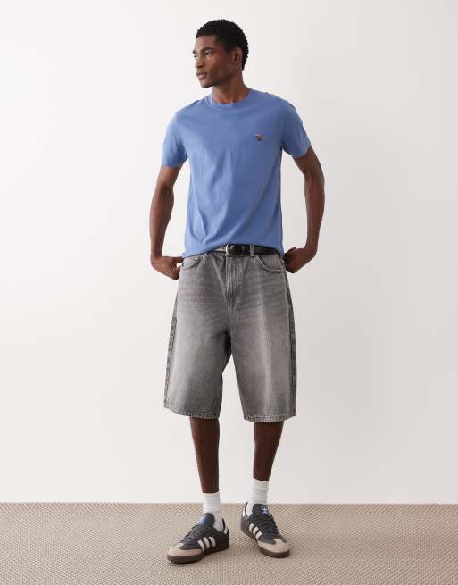 Abercrombie & Fitch - Everyday Essential - Blå T-shirt med logoikon, 2 af 5