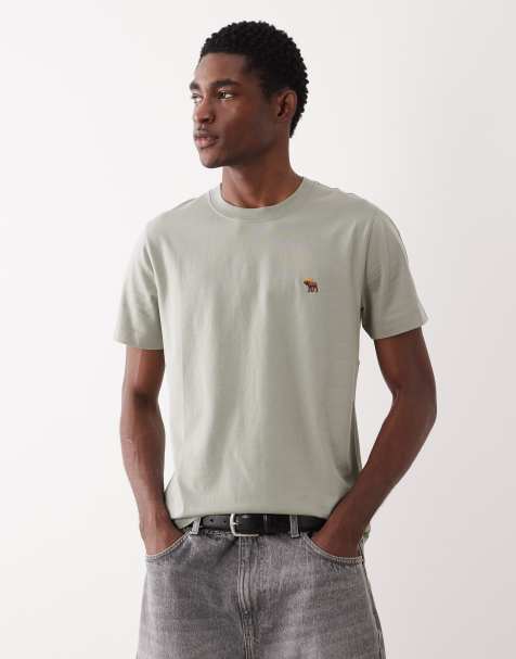 Abercrombie & Fitch – Everyday Essential – Szałwiowozielony T-shirt z logo - view 1