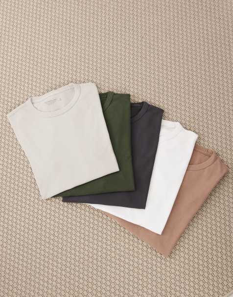 Abercrombie & Fitch - Everyday Essentials - Set van 5 T-shirts in multi - view 1