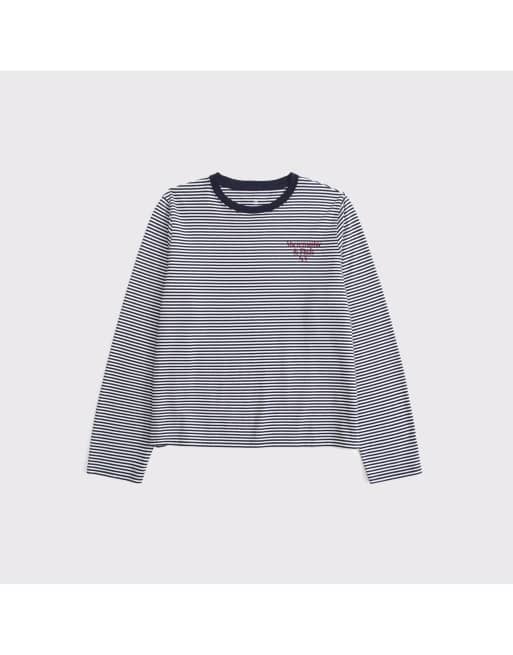 Abercrombie & Fitch Everyday logo tee in black stripe, 6 of 6