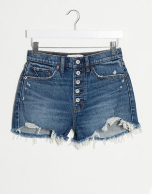 Abercrombie \u0026 Fitch exposed button high 