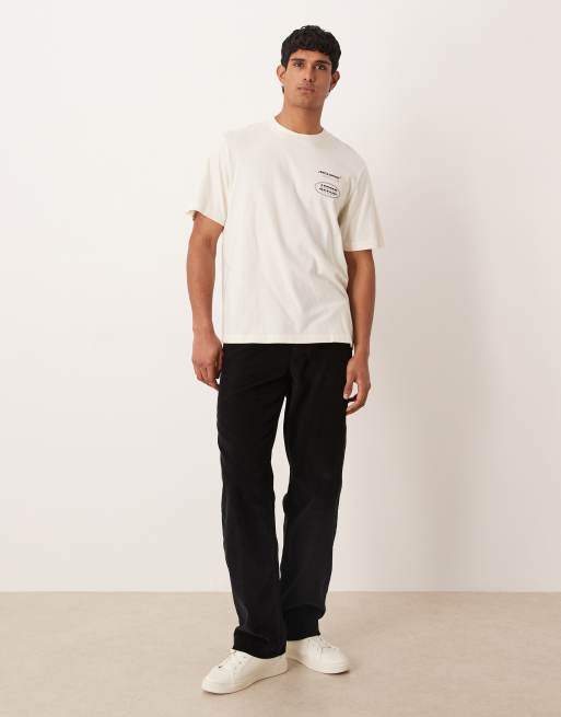 Abercrombie & Fitch f1 back graphic t-shirt in white, 2 of 5