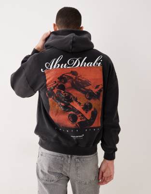 Abercrombie & Fitch Abercrombie & Fitch f1 graphic hoodie in black