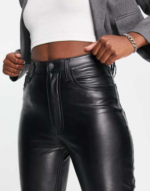 Commando faux leather 5 pocket pants in black